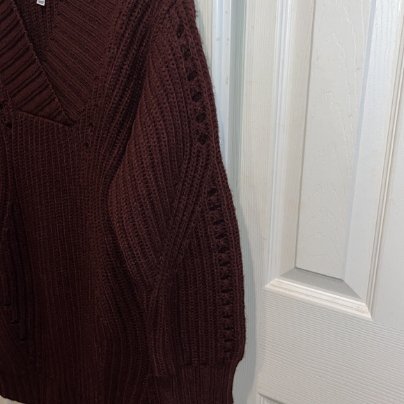 Burgundy Sweater Dress - Picture 3 of 4